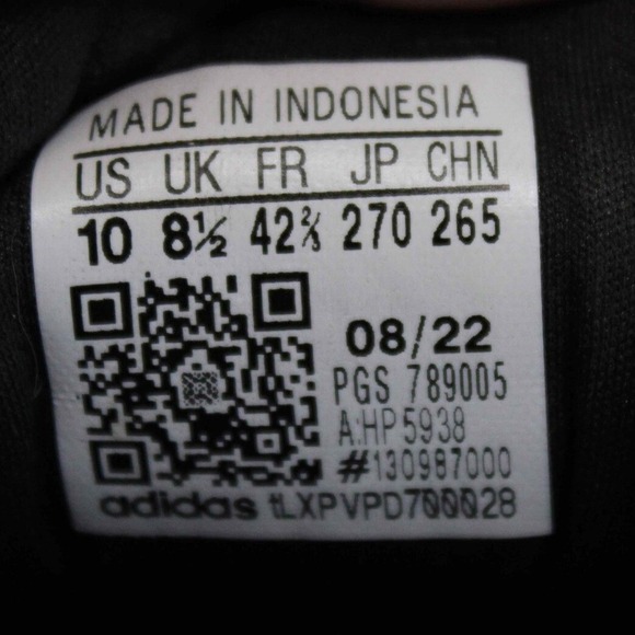 Adidas Running Shoes Lightweight Athletic Sneakers Black‎ White Mens Size 10 - Picture 14 of 14